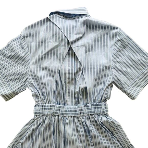 Lidaan Daniel Open-Back Cotton Poplin Stripe Mini Dress Size Small NEW Intermix - Picture 6 of 8